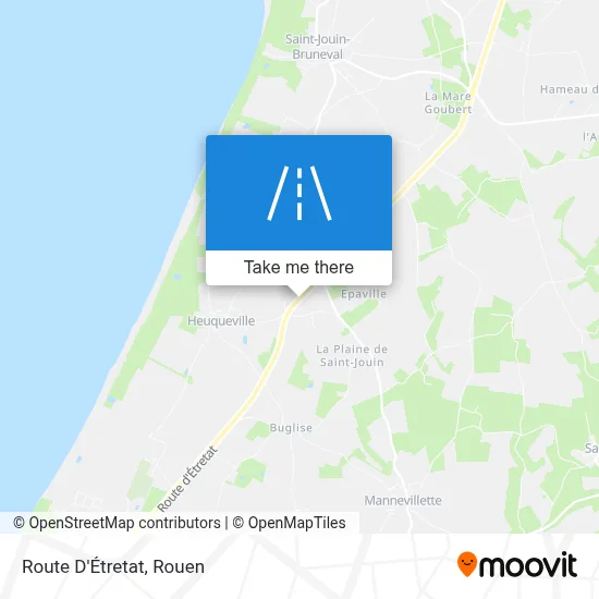 Route D'Étretat map