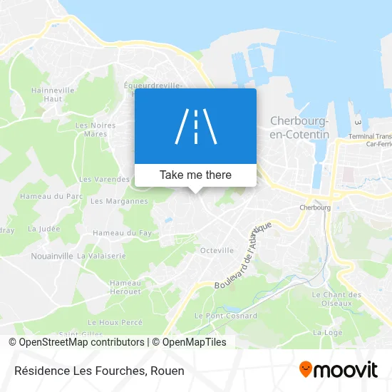 Résidence Les Fourches map