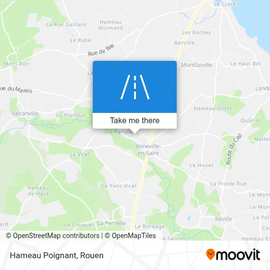 Hameau Poignant map