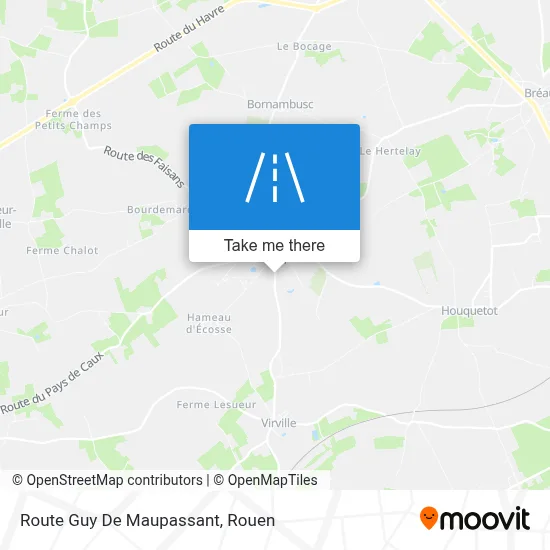 Route Guy De Maupassant map
