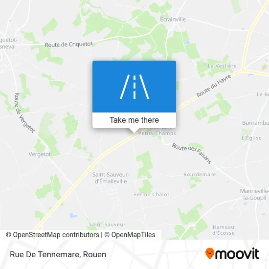 Mapa Rue De Tennemare