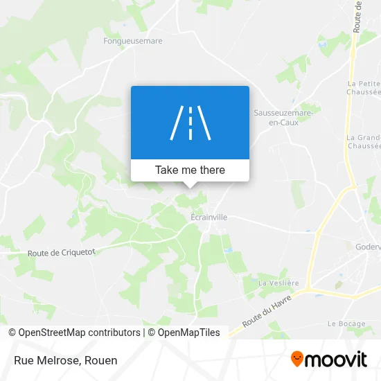Rue Melrose map