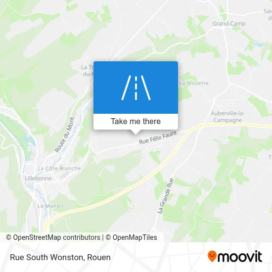 Rue South Wonston map