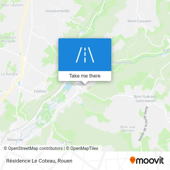 Mapa Résidence Le Coteau