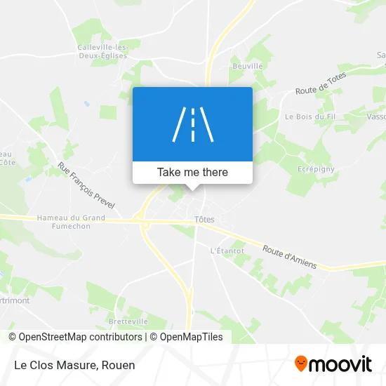 Le Clos Masure map