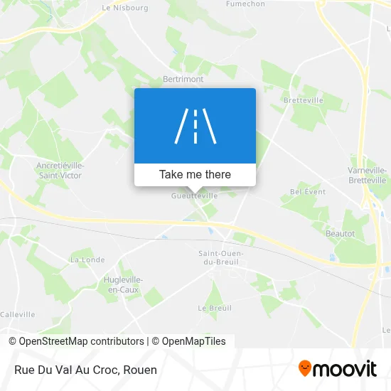 Mapa Rue Du Val Au Croc