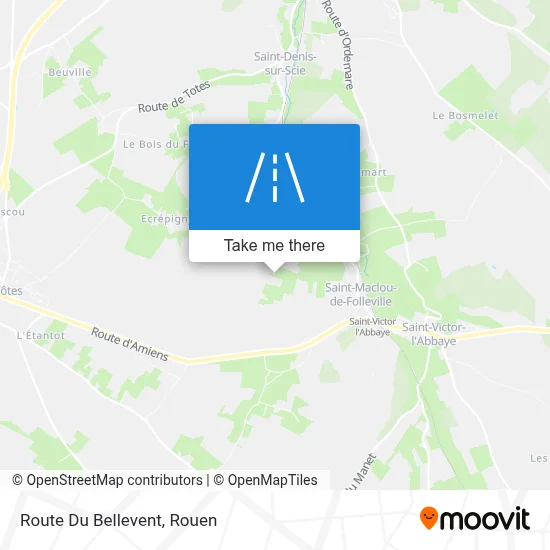 Route Du Bellevent map