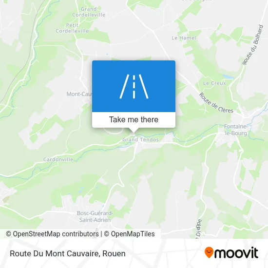 Route Du Mont Cauvaire map