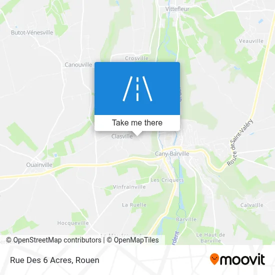 Rue Des 6 Acres map