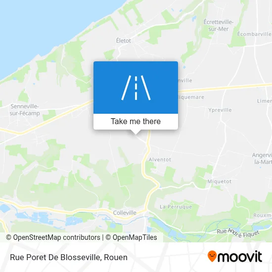 Rue Poret De Blosseville map
