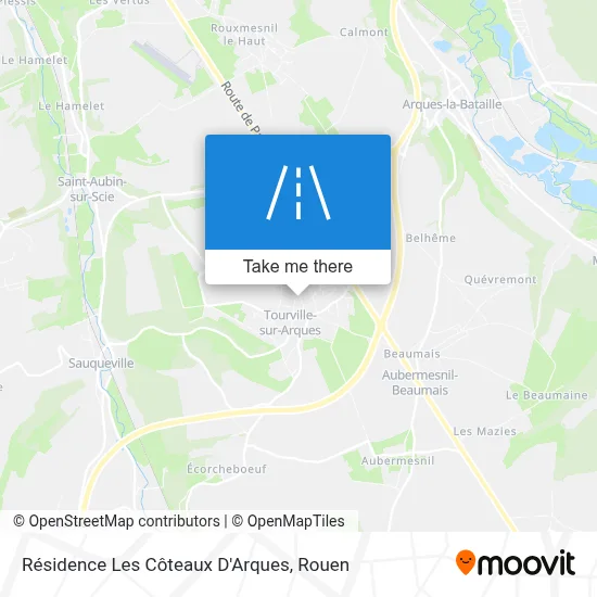 Résidence Les Côteaux D'Arques map