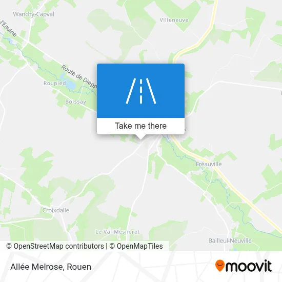 Allée Melrose map