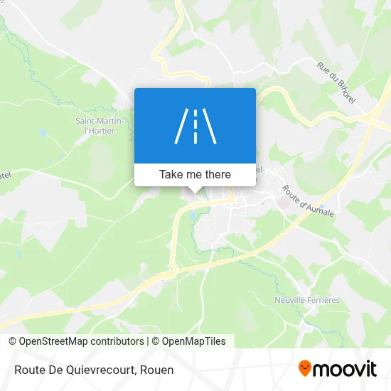 Route De Quievrecourt map