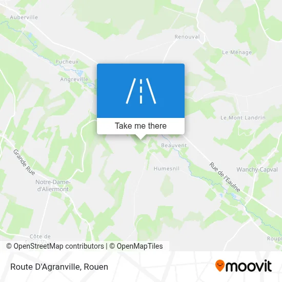 Route D'Agranville map