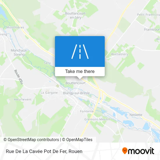 Rue De La Cavée Pot De Fer map