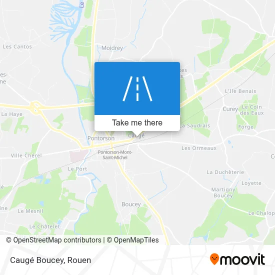 Caugé Boucey map