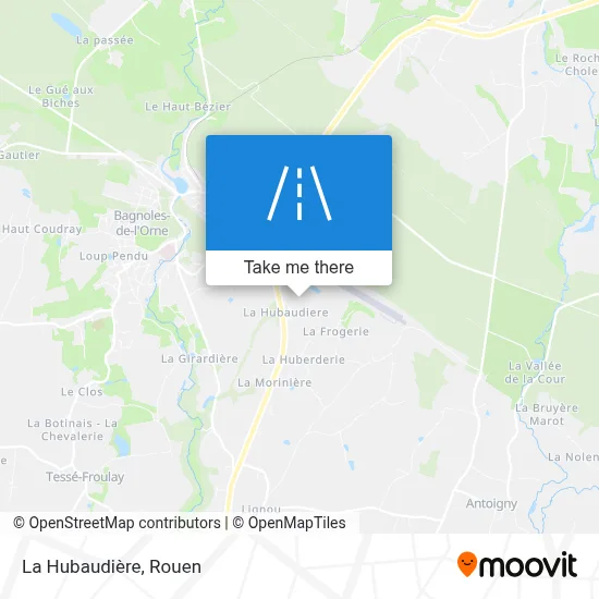 La Hubaudière map