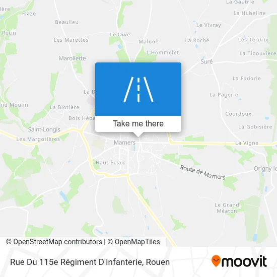 Rue Du 115e Régiment D'Infanterie map