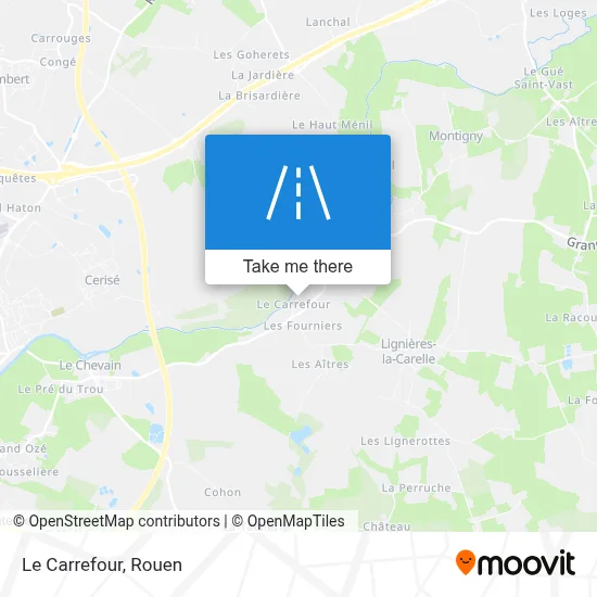 Le Carrefour map