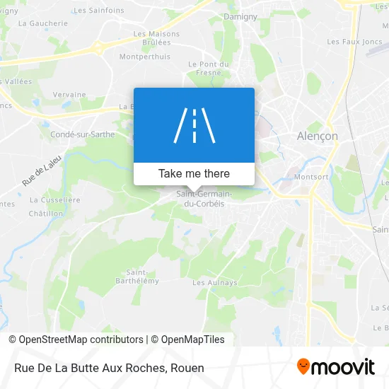 Mapa Rue De La Butte Aux Roches