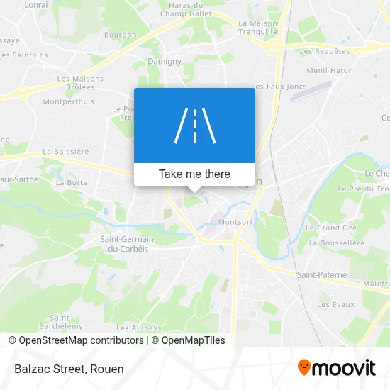 Rue Balzac map