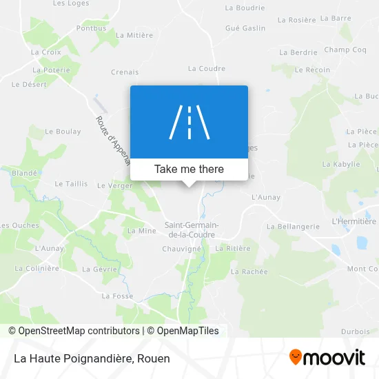 La Haute Poignandière map