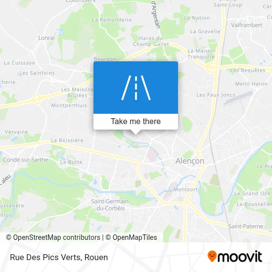Rue Des Pics Verts map