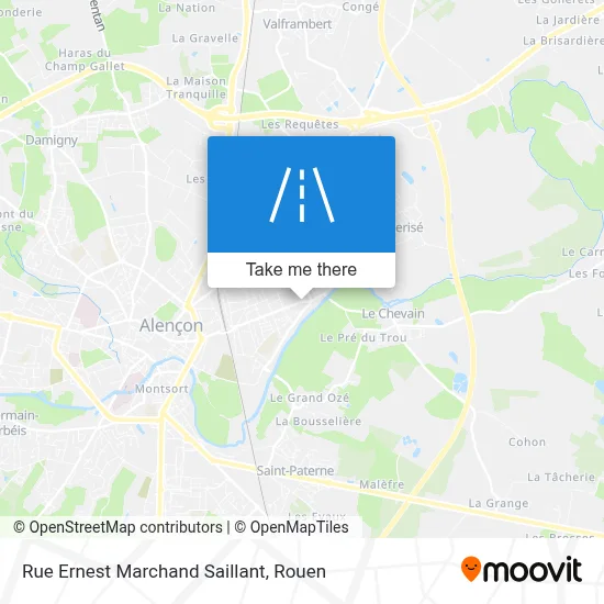 Mapa Rue Ernest Marchand Saillant