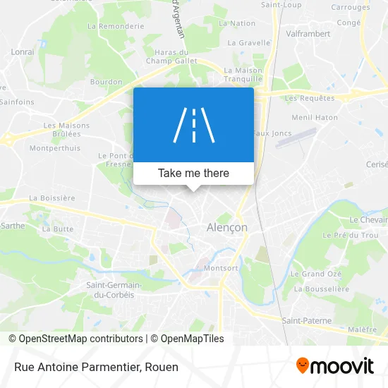 Mapa Rue Antoine Parmentier