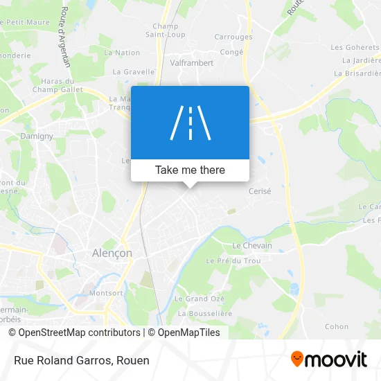 Rue Roland Garros map