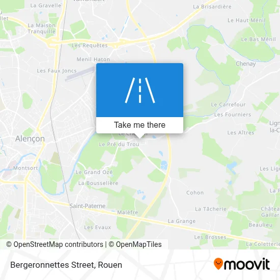Mapa Rue Des Bergeronnettes