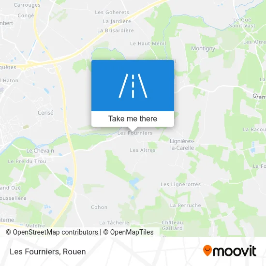 Les Fourniers map