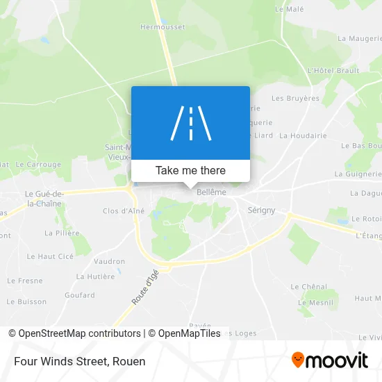 Mapa Rue Des Quatre-Vents