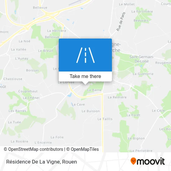 Résidence De La Vigne map