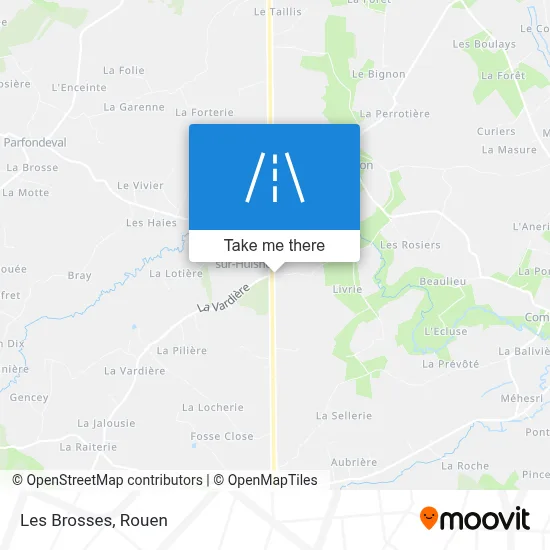 Les Brosses map