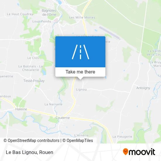 Le Bas Lignou map