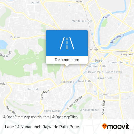 Lane 14 Nanasaheb Rajwade Path map