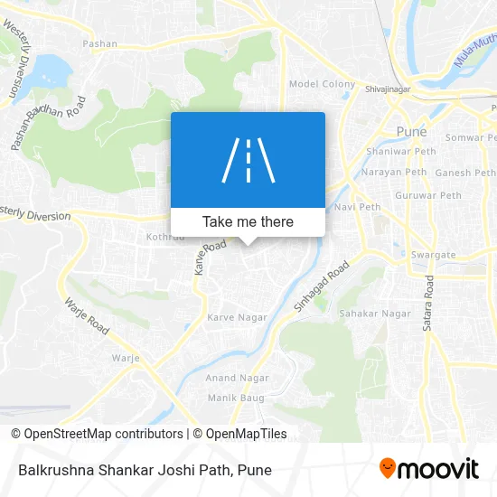 Balkrushna Shankar Joshi Path map