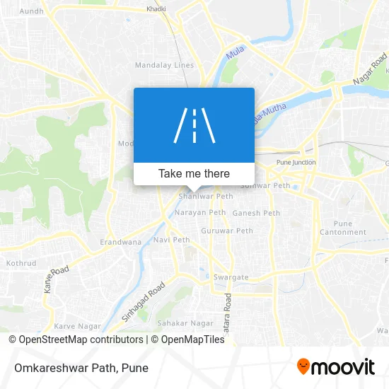 Omkareshwar Path map