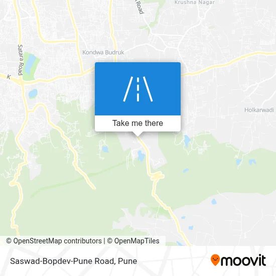 Saswad-Bopdev-Pune Road map