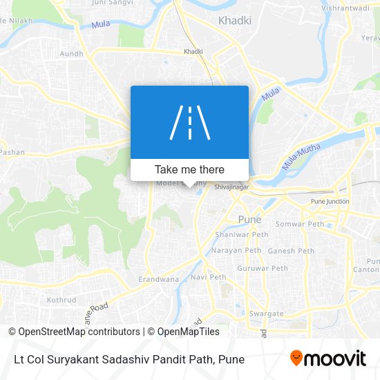 Lt Col Suryakant Sadashiv Pandit Path map