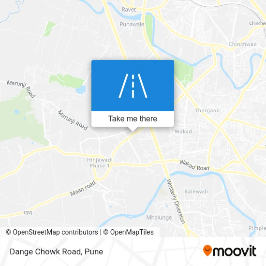 Dange Chowk Road map