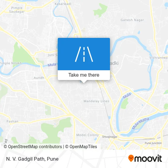 N. V. Gadgil Path map