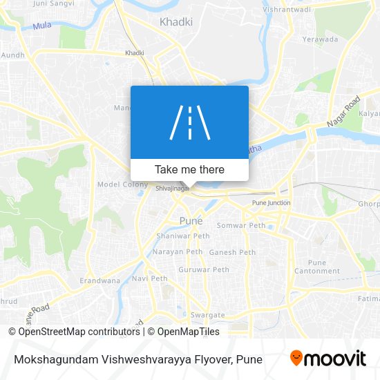 Mokshagundam Vishweshvarayya Flyover map