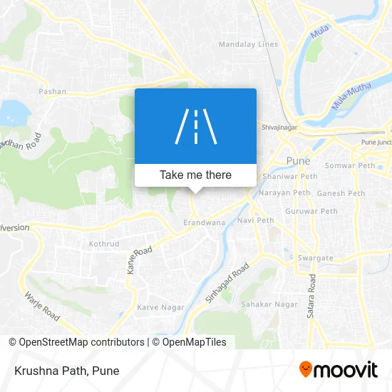 Krushna Path map