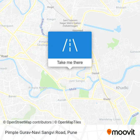 Pimple Gurav-Navi Sangvi Road map