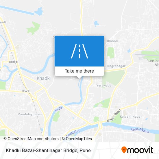 Khadki Bazar-Shantinagar Bridge map