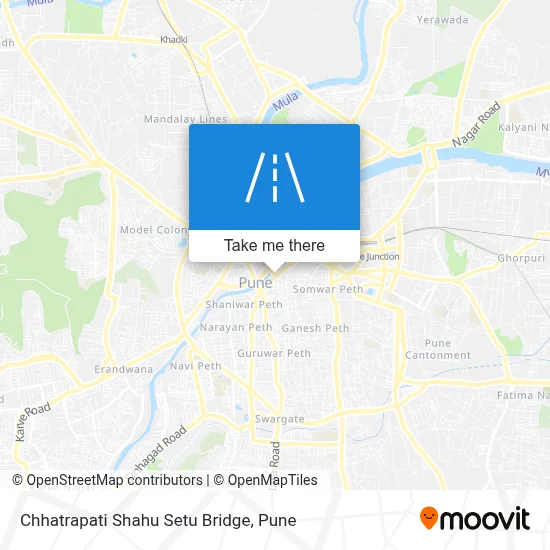 Chhatrapati Shahu Setu Bridge map