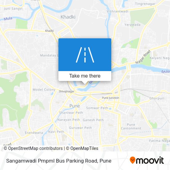 Sangamwadi Pmpml Bus Parking Road map
