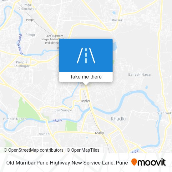Old Mumbai-Pune Highway New Service Lane map